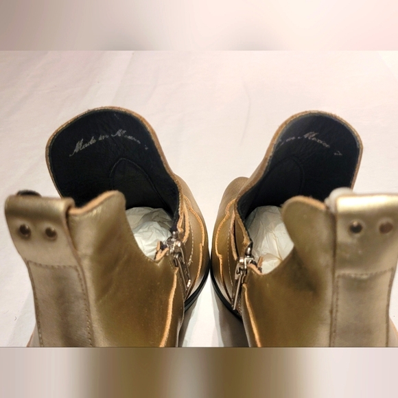 New Cartel Women's Gold leather western style bootie shoe size 7 - Picture 7 of 10